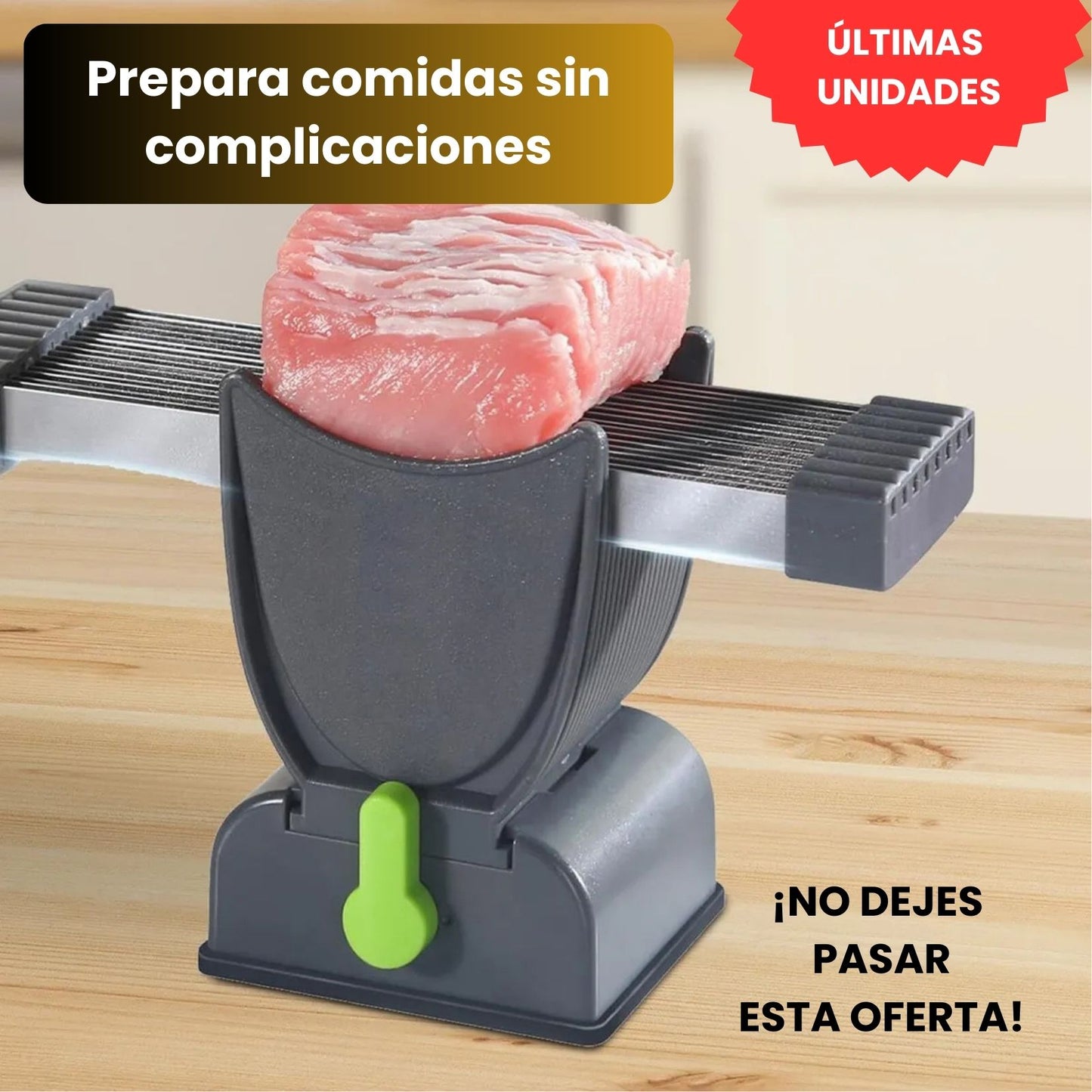 Cortadora Manual de Carne - Cortes Perfectos en Segundos