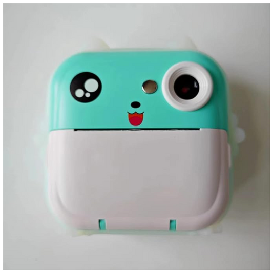 Cámara Infantil Impresora Térmica Gatito Turquesa