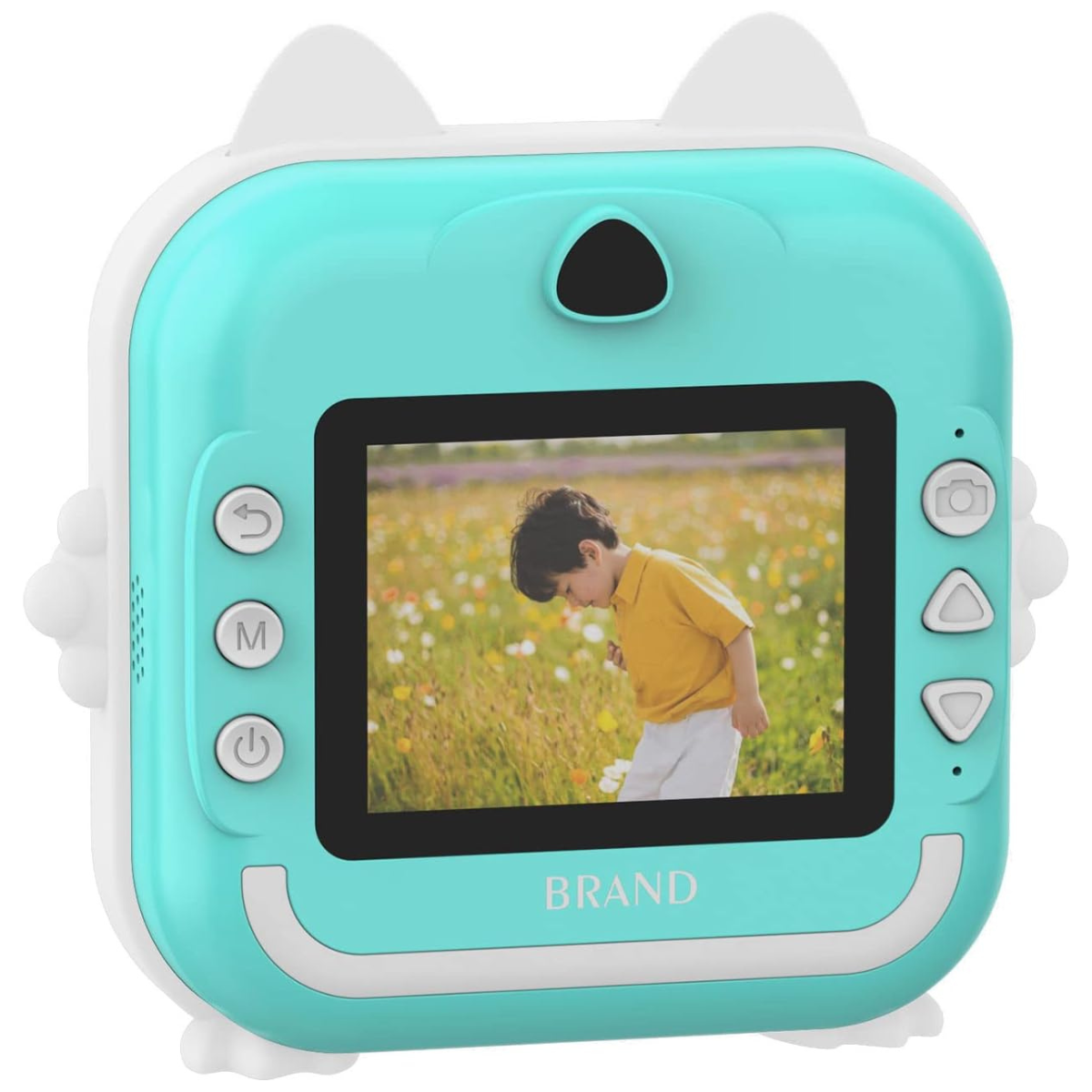 Cámara Infantil Impresora Térmica Gatito Turquesa